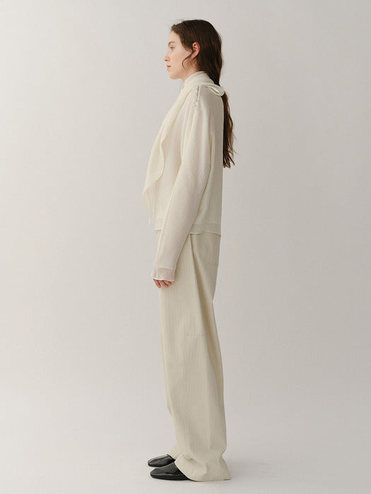 [Kindersalmon] Gaius Round Pants Ecru