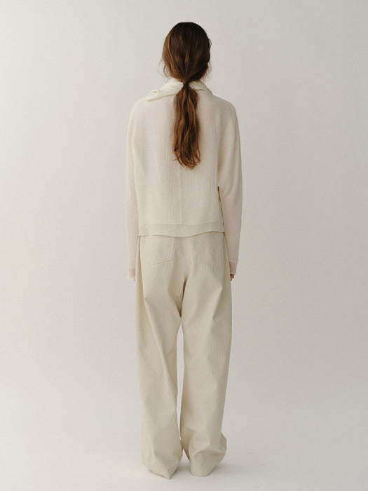 [Kindersalmon] Gaius Round Pants Ecru