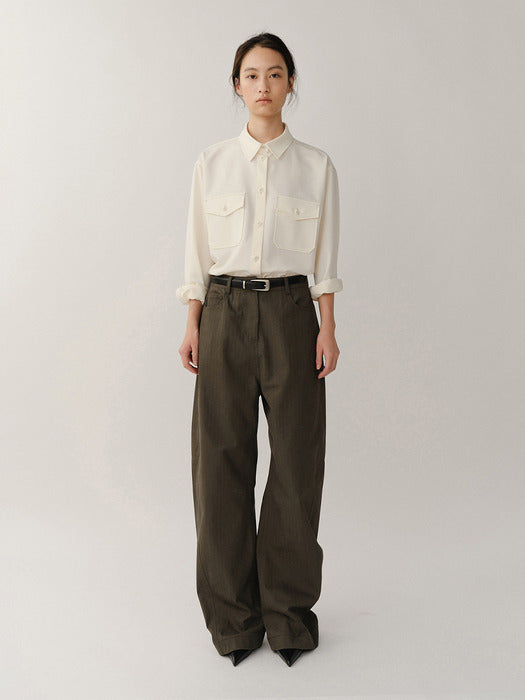 [Kindersalmon] Gaius Round Pants Ash Gray