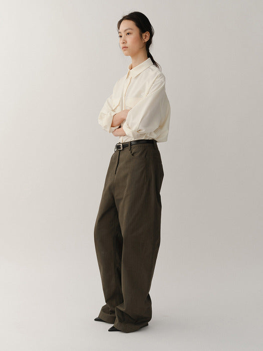 [Kindersalmon] Gaius Round Pants Ash Gray