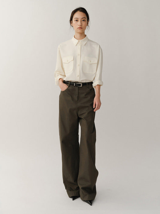 [Kindersalmon] Gaius Round Pants Ash Gray