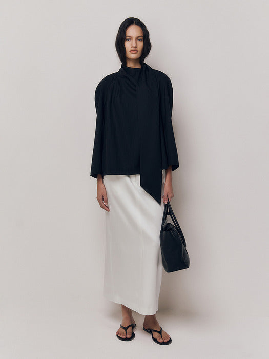 Kindersalmon Tessa Leather Tote Bag Black (From Italy)