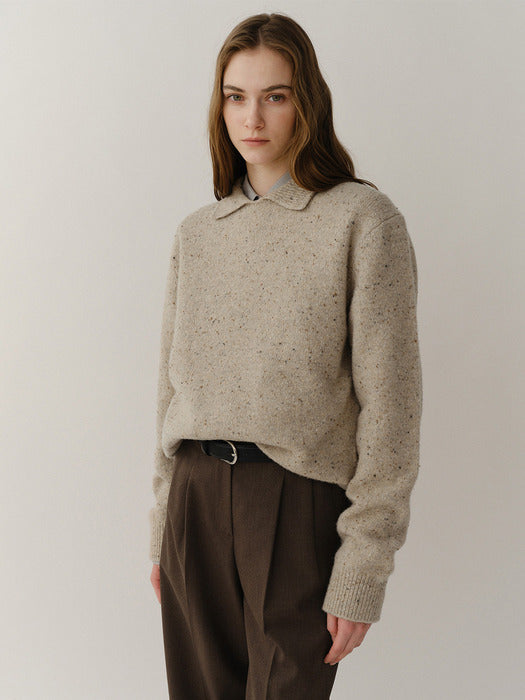 Kindersalmon Olivier Pullover Sand-Melange