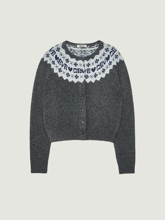 [grove] 25Wt Bona Nordic Knit Cardigan (Gray)