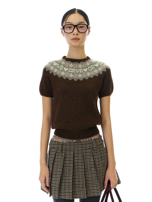 [grove] 25Wt Bona Nordic H/S Knit (Brown)