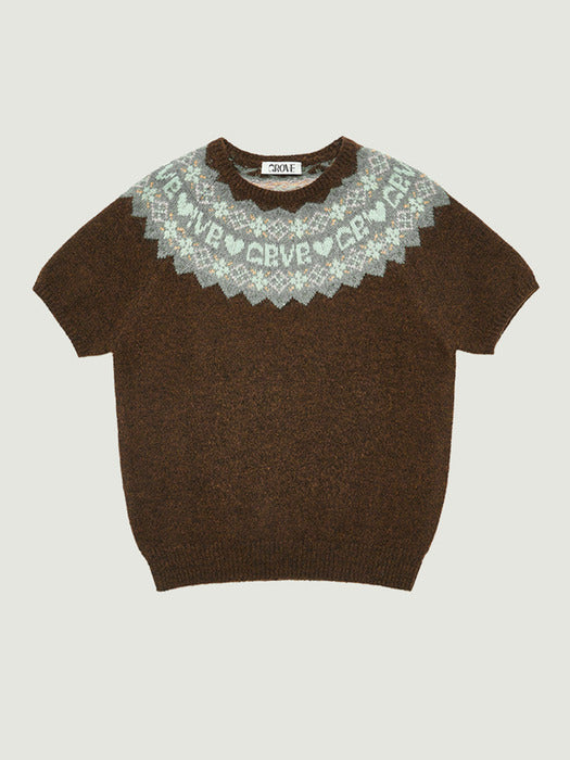[grove] 25Wt Bona Nordic H/S Knit (Brown)