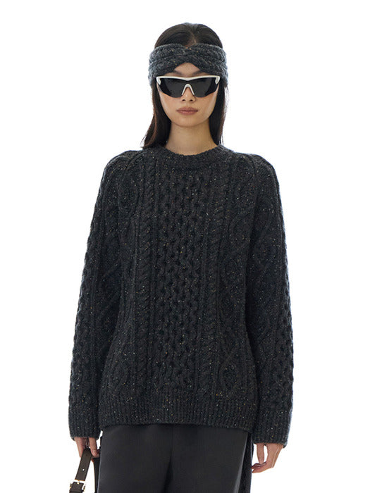 Grove 25Wt Skadi Cable Knit (Dark Gray)