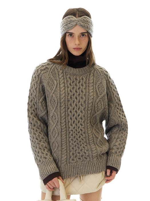 Grove 25Wt Skadi Cable Knit (Beige)