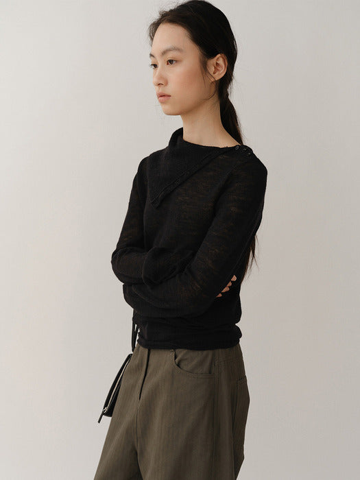 Kindersalmon Wholegarment Turtleneck Black