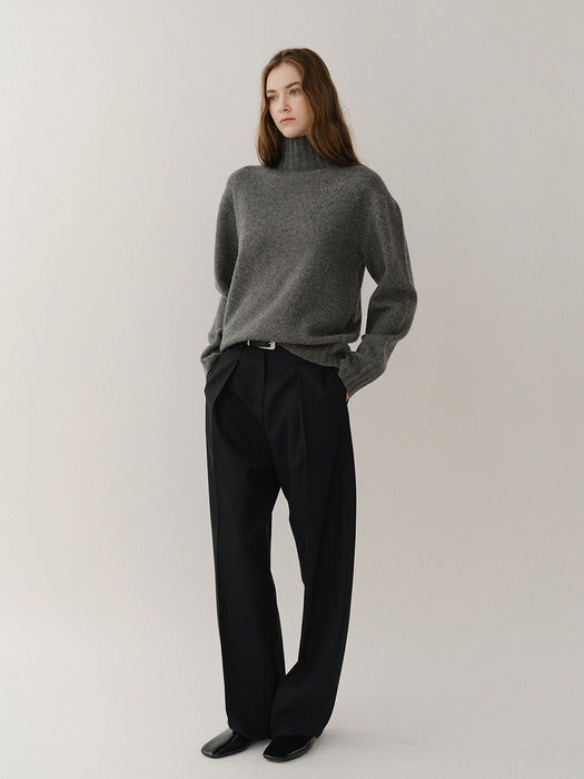 Kindersalmon Cashmere Turtleneck Gray