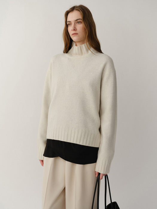 Kindersalmon Cashmere Turtleneck Cream