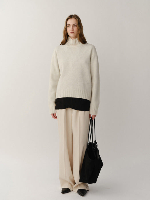 Kindersalmon Cashmere Turtleneck Cream