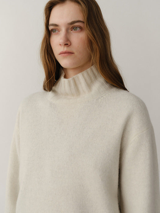 Kindersalmon Cashmere Turtleneck Cream