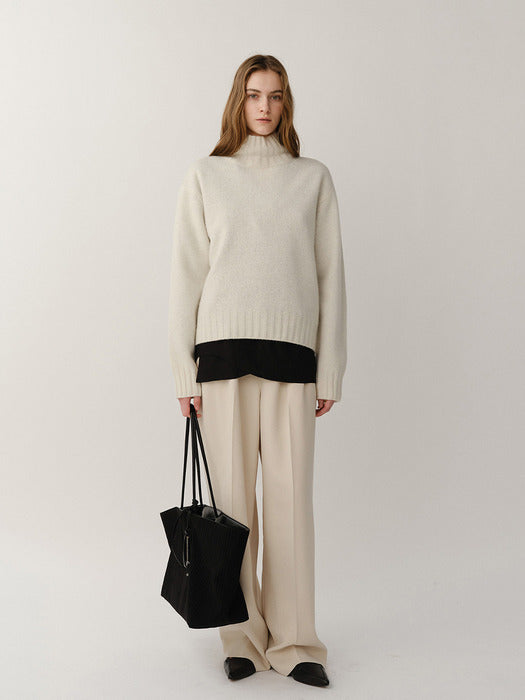 Kindersalmon Cashmere Turtleneck Cream