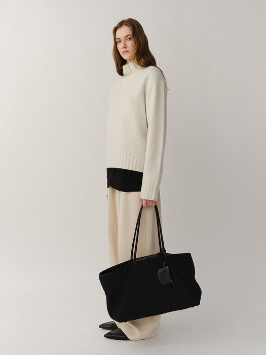 Kindersalmon Cashmere Turtleneck Cream