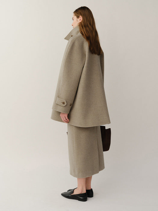 Kindersalmon Cassia Half Coat Sage Olive