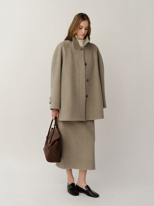 Kindersalmon Cassia Half Coat Sage Olive