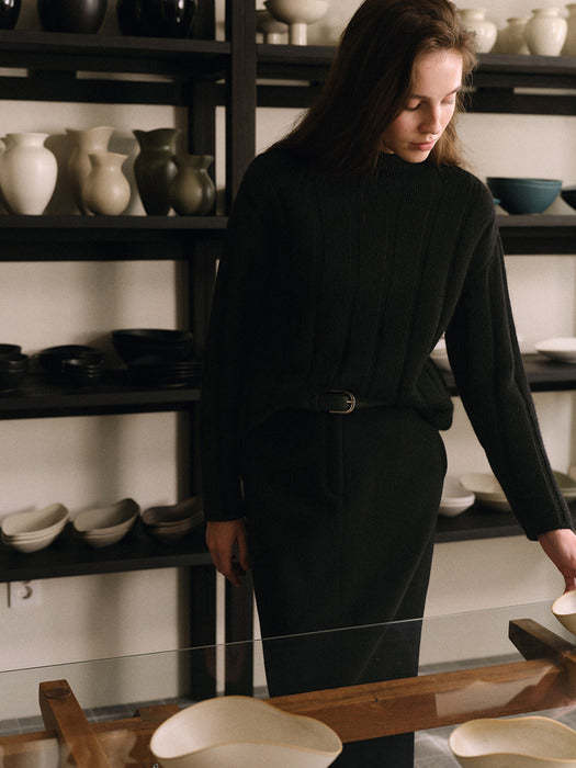 [Kindersalmon] Ami Pullover Black