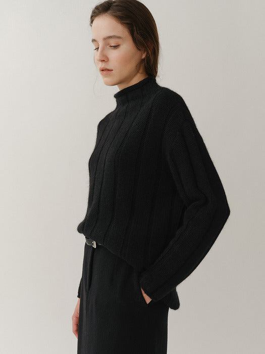 [Kindersalmon] Ami Pullover Black
