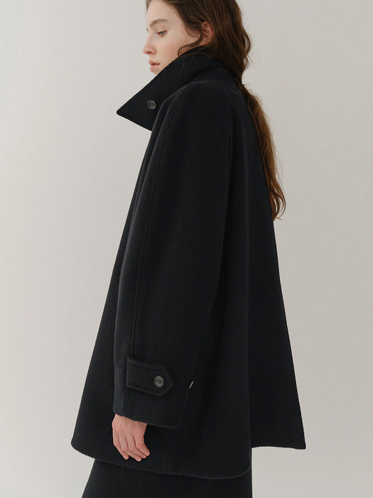 Kindersalmon Cassia Half Coat Black