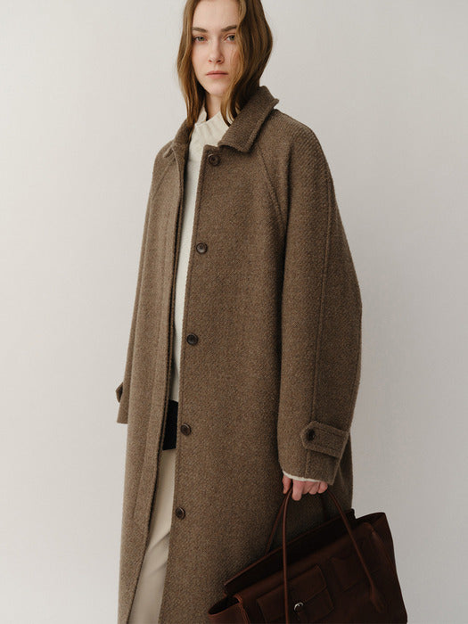 Kindersalmon Lucy Mohair Coat Cinamon
