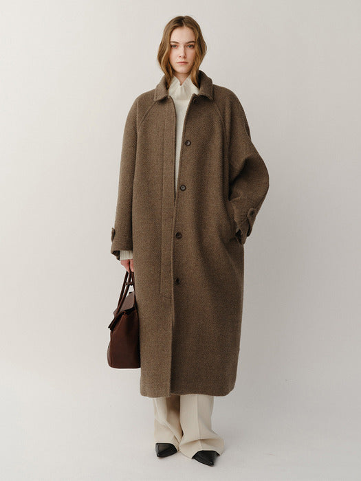 Kindersalmon Lucy Mohair Coat Cinamon