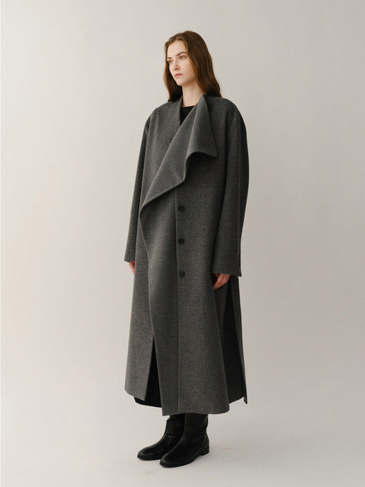 Kindersalmon Draped Pannel Coat Dust