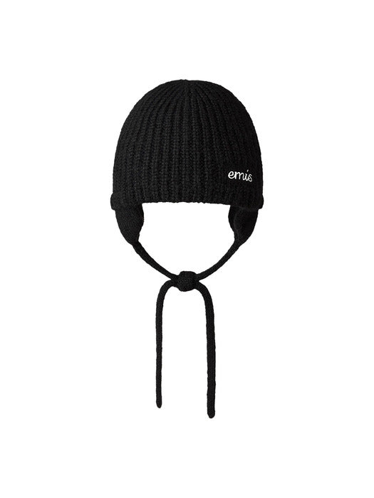 Emis Earmuff Beanie-Black