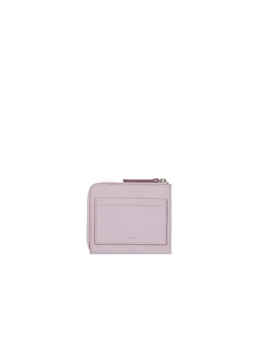 Vunque Perfec Slim Zipper Half Wallet Powder Pink