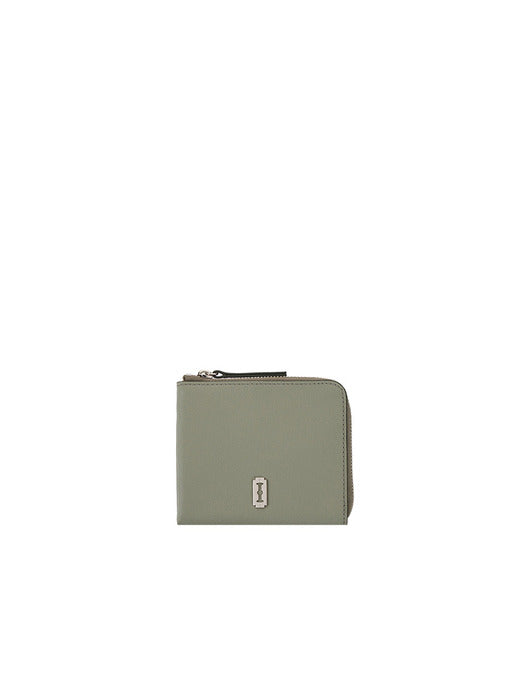 Vunque Perfec Slim Zipper Half Wallet Matcha Green