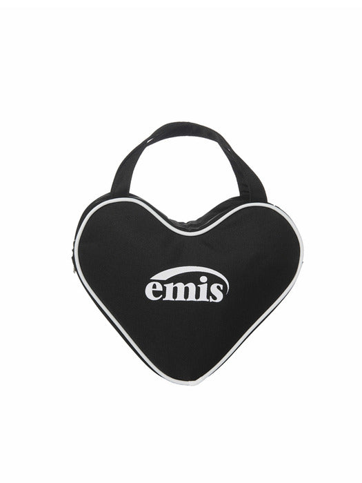 [emis] HEART TOTE BAG-BLACK