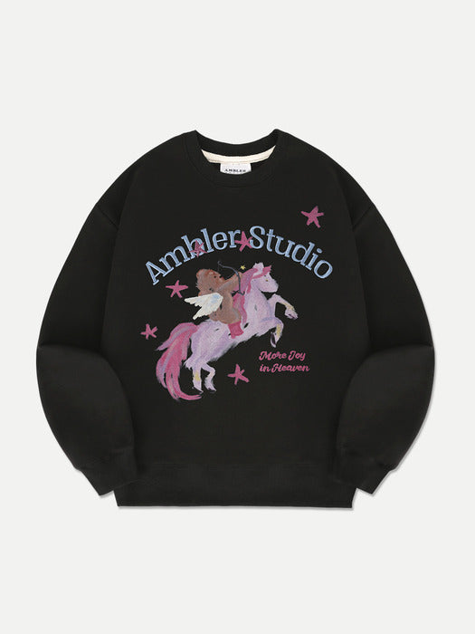 [ambler] Cupid Sweatshirts AMM1322 (Black)