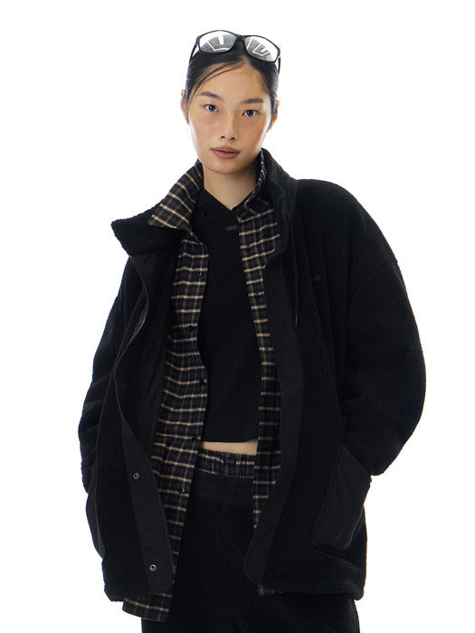 Grove 25Wt Viola Fleece Jumper (Black)