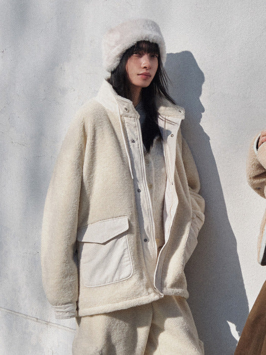 Grove 25Wt Viola Fleece Jumper (Cream)