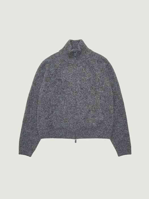 Grove 25Wt Hug Knit Zip-UP (Charcoal)