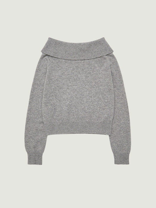Grove 25Wt Blaire Off-Shoulder Knit (Gray)