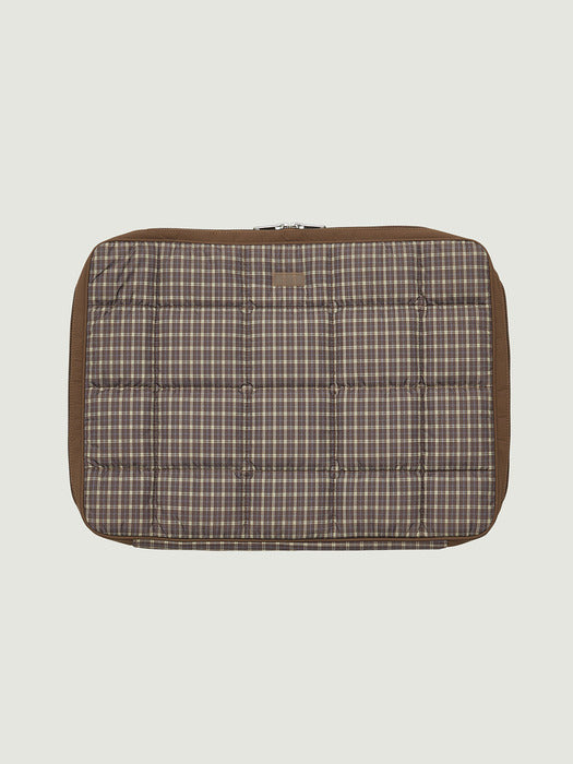[grove] 25WT JUDY LAPTOP POUCH (BROWN CEHCK)
