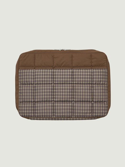 [grove] 25WT JUDY LAPTOP POUCH (BROWN CEHCK)