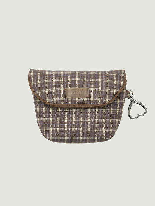 Grove 25Wt Judy Mini Pouch (Brown Cehck)