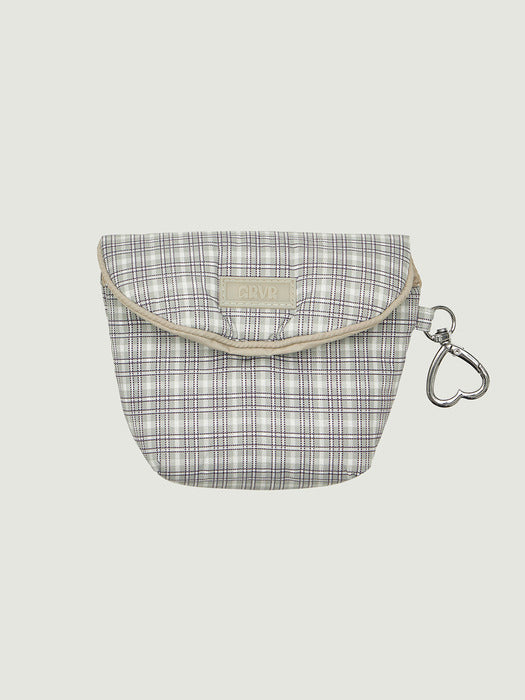 [grove] 25WT JUDY MINI POUCH (BEIGE CHECK)