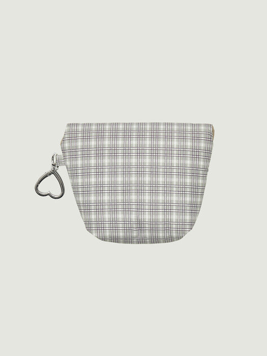 [grove] 25WT JUDY MINI POUCH (BEIGE CHECK)