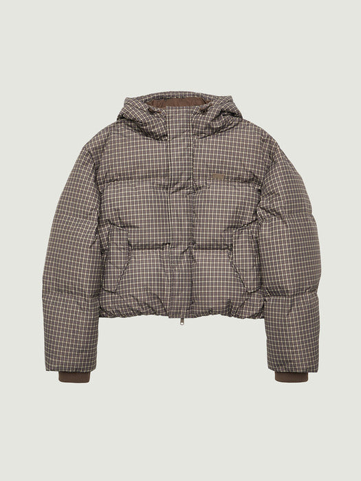 Grove 25Wt Judy Down Jacket (Brown Cehck)