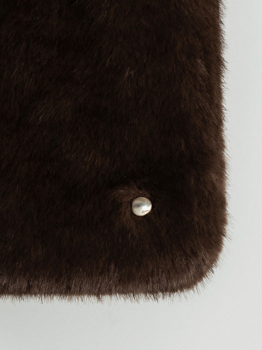 fur mini bag (brown)