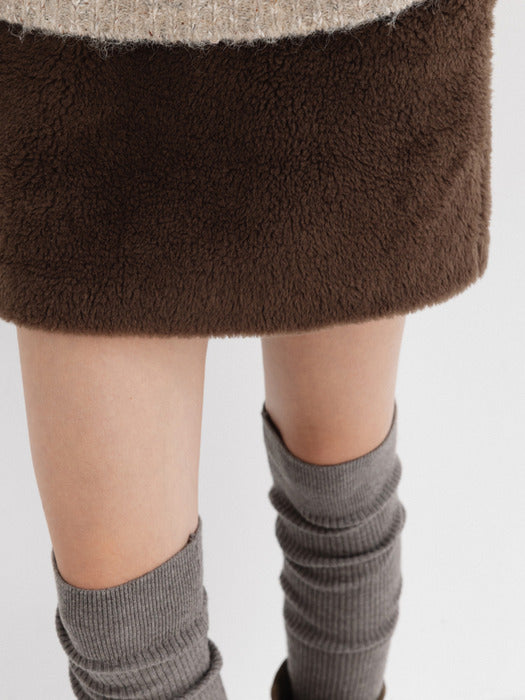 wool leg warmer (wood)