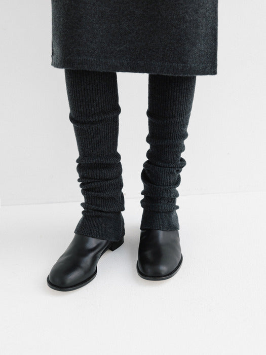 wool leg warmer (charcoal)