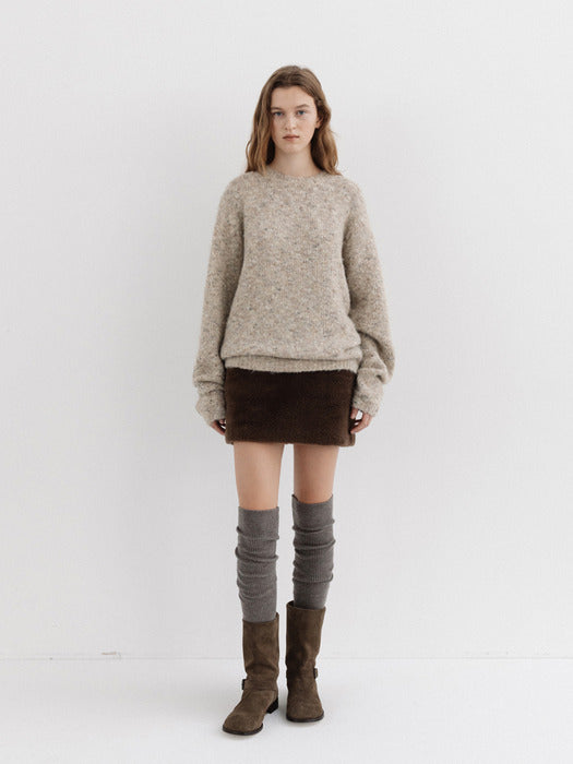 Moia fur skirt (brown)