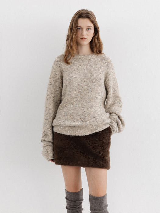 Moia fur skirt (brown)