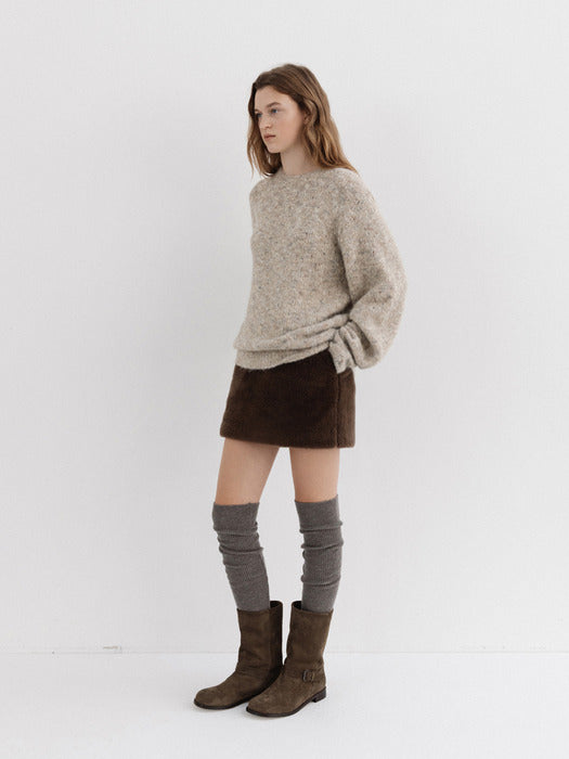Moia fur skirt (brown)