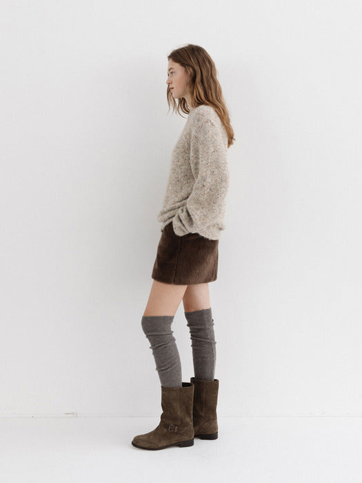 Moia fur skirt (brown)