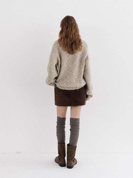fur skirt (brown)